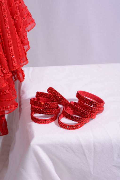 Red Crisscross Rhythm Dress