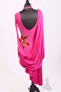 hot pink rhythm dress with drape