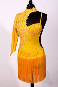 sunflower yellow fringe rhythm dress