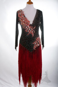 Red Black and White Delight Rhythm dress fringe skirt Nashville Southeast