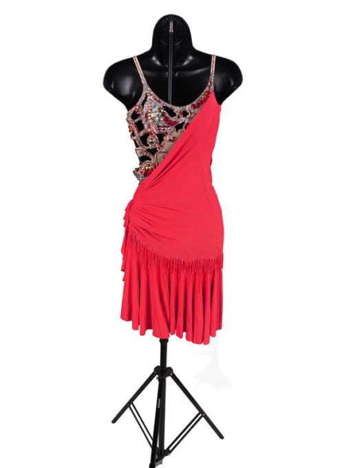 Boujie coral rhythm dress