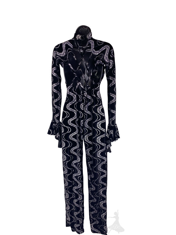 Silver Swirls Pantsuit | Dance Dress Couture