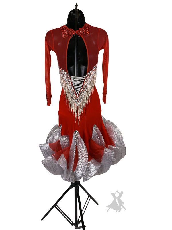 Red, White and Rhumba | Dance Dress Couture